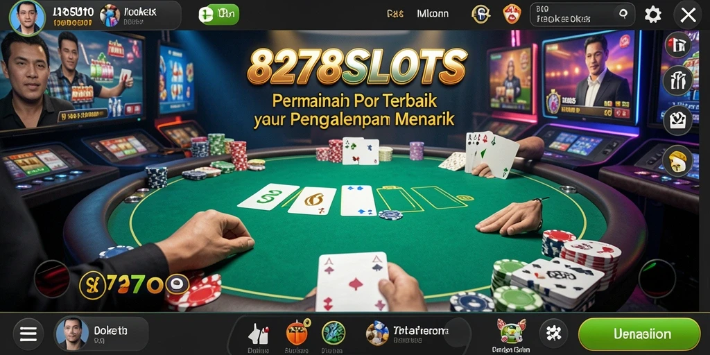 Tampilan menarik dari gameplay Poker di 8278SLOTS.