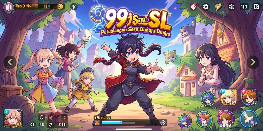 Screenshot gameplay 99SL menampilkan karakter anime dalam pertempuran.