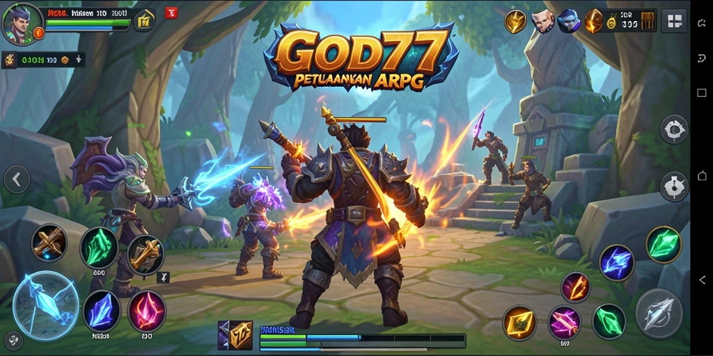 Tampilan gameplay <strong>GOD77</strong> yang mendebarkan dan penuh aksi di dunia ARPG.