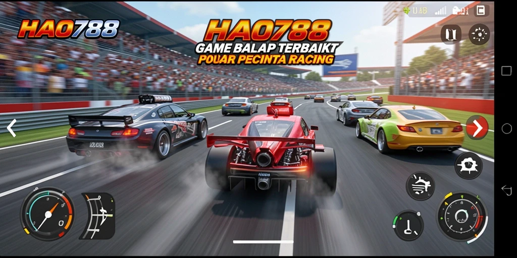 Tampilan menarik dari gameplay balap HAO788 yang menegangkan.