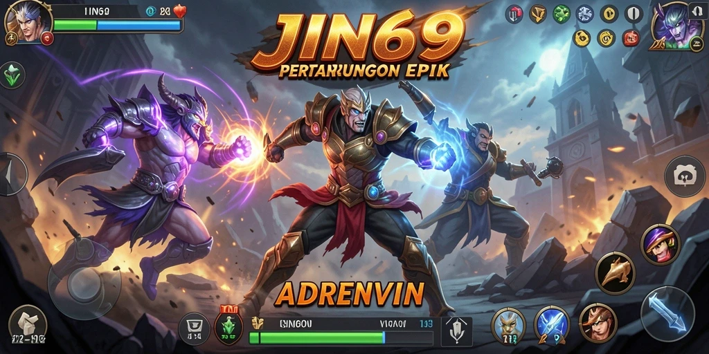 Screenshot JIN69 menampilkan aksi pertarungan yang intens dan karakter-karakter menakjubkan.