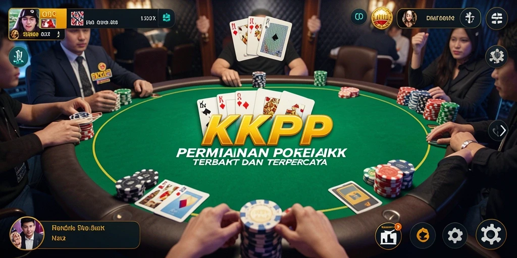 Screenshot menunjukkan pemain sedang beraksi dalam permainan Poker KKRP.