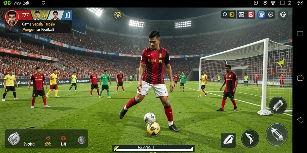 Tampilan gameplay L777 yang menarik dalam pertandingan sepak bola.