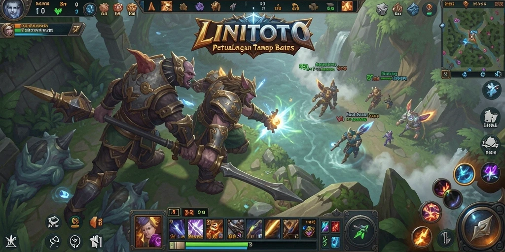 Screenshot gameplay LINITOTO menampilkan aksi epik dan petualangan yang mendebarkan.