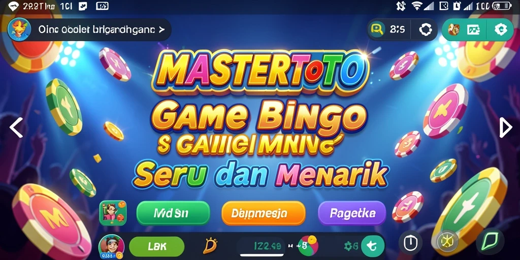 Tampilan gameplay seru MASTERTOTO dengan variasi Bingo menantang.