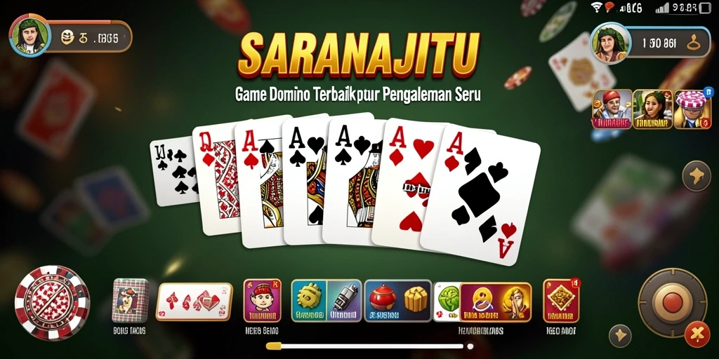 Tampilan gameplay seru di SARANAJITU dengan pemain berkompetisi.