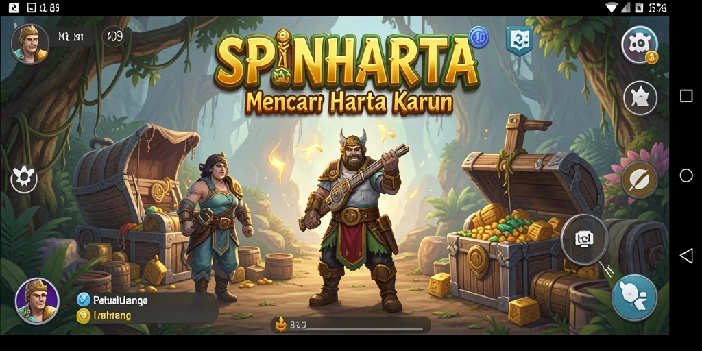 Tampilan menarik dari gameplay SPINHARTA yang penuh petualangan.