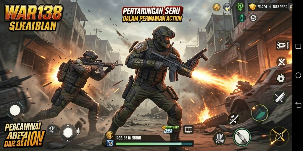 Tampilan gameplay seru WAR138 yang penuh aksi dan ketegangan.
